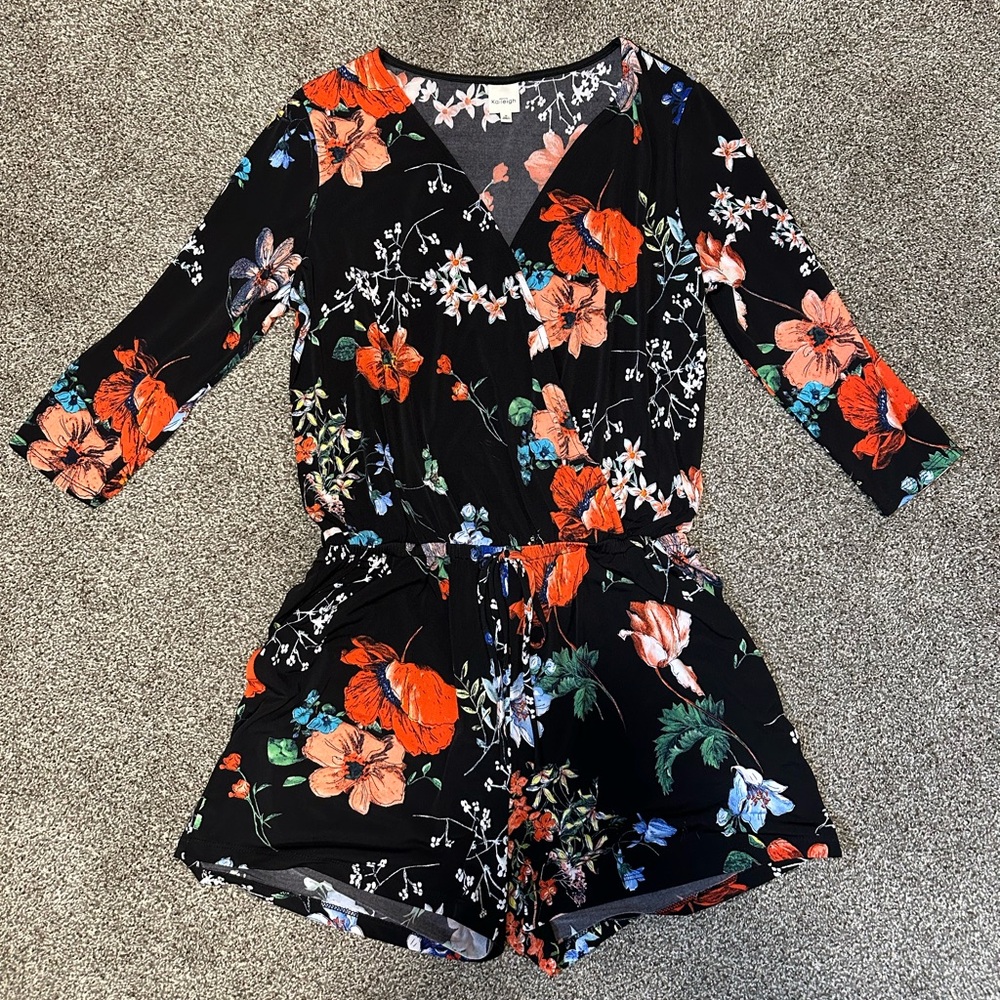 Kaileigh - Keeney Knit Floral Romper
